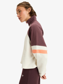 2 Essential Energy Boxy Half Zip - Felpa sportiva da Donna White ERJFT05011 Roxy