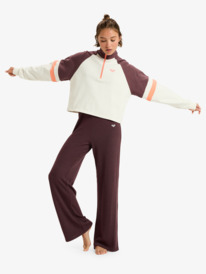 3 Essential Energy Boxy Half Zip - Felpa sportiva da Donna White ERJFT05011 Roxy