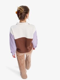 3 View Point Block - Polaire colorée à col zippé pour Femme Marron ERJFT05014 Roxy