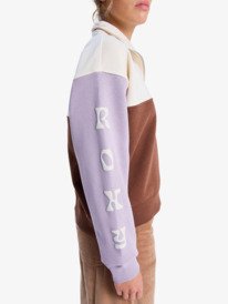 2 View Point Block - Half Zip Colour Block Fleece for Women Brown ERJFT05014 Roxy