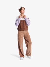 2 View Point Block - Polaire colorée à col zippé pour Femme Marron ERJFT05014 Roxy