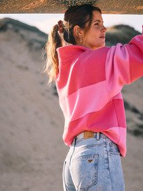 1 Cross Your Mind - Sweatshirt à col chemise pour Femme Rose ERJFT05015 Roxy