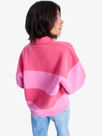 6 Cross Your Mind - Sweatshirt à col chemise pour Femme Rose ERJFT05015 Roxy
