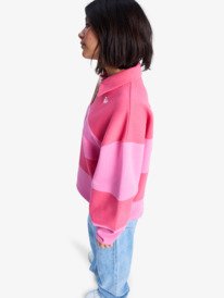 3 Cross Your Mind - Sweatshirt à col chemise pour Femme Rose ERJFT05015 Roxy