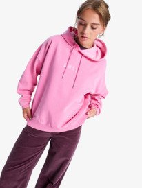 0 Lineup Oversized - Oversized Hoodie With Vintage Wash Effect for Women Pink ERJFT05016 Roxy