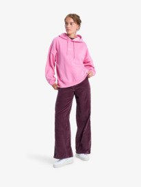 3 Lineup Oversized - Oversized Hoodie With Vintage Wash Effect for Women Pink ERJFT05016 Roxy