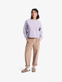 3 Keep Dreaming - Sweatshirt avec effet délavé vintage pour Femme Violet ERJFT05017 Roxy