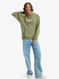 2 Surf Stoked Brushed Art - Kapuzenpulli für Frauen Grün ERJFT05020 Roxy