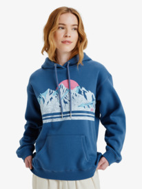 0 Surf Stoked Brushed Vt - Sweat à capuche pour Femme Bleu ERJFT05021 Roxy
