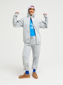 5 Surf Stoked Zipped Brushed Gray ERJFT05022 Roxy