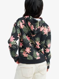 5 Vl Feels Right - Sweat à capuche zippé imprimé pour Femme Vert ERJFT05029 Roxy