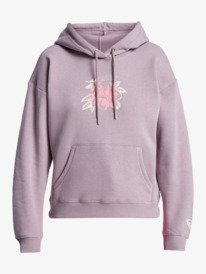 9 Perfect Place Brushed - Sweat à capuche décontracté avec motif vintage pour Femme Violet ERJFT05032 Roxy