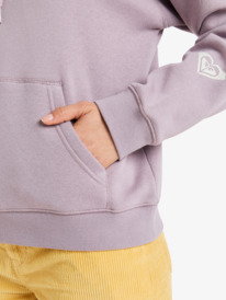 8 Perfect Place Brushed - Sweat à capuche décontracté avec motif vintage pour Femme Violet ERJFT05032 Roxy