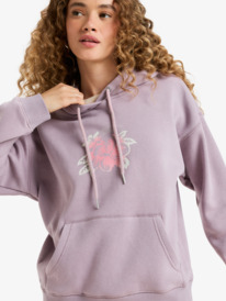 3 Perfect Place Brushed - Sweat à capuche décontracté avec motif vintage pour Femme Violet ERJFT05032 Roxy