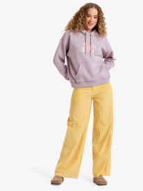 5 Perfect Place Brushed - Sweat à capuche décontracté avec motif vintage pour Femme Violet ERJFT05032 Roxy