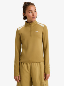 2 Waves Of Warmth Tech Top - Camiseta técnica de manga larga para mujer Beige ERJFT05033 Roxy