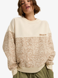 3 Gone Wild Block - Felpa a blocchi di colore con blocco stampato da Donna Beige ERJFT05040 Roxy