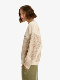 1 Gone Wild Block - Felpa a blocchi di colore con blocco stampato da Donna Beige ERJFT05040 Roxy