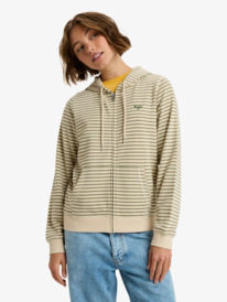 0 Perfect Stripe - Sudadera con capucha y cremallera para mujer Verde ERJFT05041 Roxy