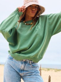 0 Lineup - Sweat pour Femme Vert ERJFT05050 Roxy