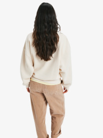 5 Please Please - Hoodie voor Dames Beige ERJFT05051 Roxy