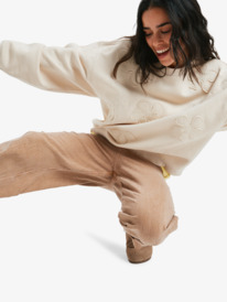 6 Please Please - Hoodie voor Dames Beige ERJFT05051 Roxy