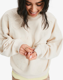 3 Please Please - Hoodie voor Dames Beige ERJFT05051 Roxy