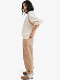 4 Please Please - Hoodie voor Dames Beige ERJFT05051 Roxy