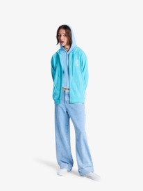 4 Surf Stoked Zip Terry - Zip-Up Hoodie for Women Blue ERJFT05063 Roxy