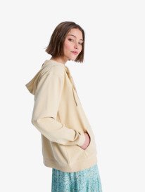 1 Surf Stoked Zip Terry - Sweat à capuche zippé pour Femme Beige ERJFT05063 Roxy