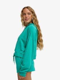 1 Surfing By Daylight - Sweat à capuche pour Femme Vert ERJFT05066 Roxy