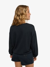 5 Surfing By Moonlight - Super-Soft Lounge Top for Women Black ERJFT05067 Roxy
