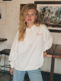 2 Lineup Oversized - Oversized Hoodie for Women White ERJFT05068 Roxy
