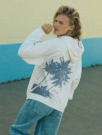 0 Lineup Oversized - Oversized Hoodie for Women White ERJFT05068 Roxy