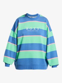 7 Strictly Stripes Oversized - Sweat oversize pour Femme Vert ERJFT05071 Roxy