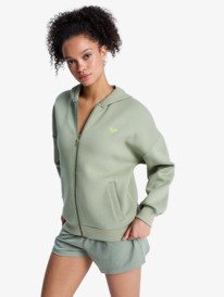 6 Rise & Vibe - Felpa con cappuccio e zip da Donna Green ERJFT05075 Roxy