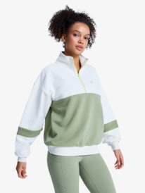 1 Ess Energy New - Workout Sweatshirt for Women Green ERJFT05076 Roxy