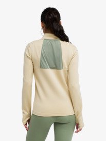 7 Boundless Spirit Tech - Haut à manches longues respirant pour Femme Beige ERJFT05079 Roxy