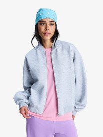 2 Always Happy - Veste bomber polaire pour Femme Gris ERJFT05081 Roxy