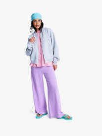 3 Always Happy - Veste bomber polaire pour Femme Gris ERJFT05081 Roxy