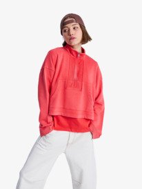 0 Stars Catcher - Kapuzenpulli mit Halbrei&szlig;verschluss f&uuml;r Frauen Rot ERJFT05083 Roxy