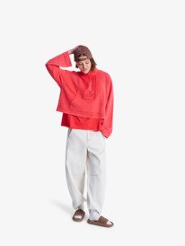 4 Stars Catcher - Kapuzenpulli mit Halbrei&szlig;verschluss f&uuml;r Frauen Rot ERJFT05083 Roxy