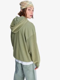 3 Power Of Nature - Oversized Hoody met Rits voor Dames Green ERJFT05084 Roxy