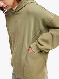3 Power Of Nature - Sweat &agrave; capuche zipp&eacute; oversize pour Femme Vert ERJFT05084 Roxy
