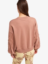 5 Flower Song - Oversized Sweatshirt for Women Brown ERJFT05085 Roxy