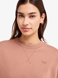 2 Flower Song - Oversized Sweatshirt for Women Brown ERJFT05085 Roxy