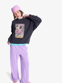 2 Lineup Terry - Sweatshirt para Mulher Preto ERJFT05087 Roxy