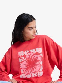 2 Lineup Terry - Sweatshirt para Mulher Vermelho ERJFT05087 Roxy