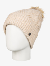 4 Peak Chic - Bonnet à revers pour Femme Beige ERJHA04282 Roxy