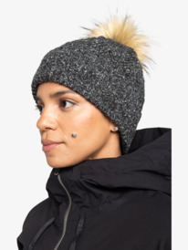 0 Peak Chic - Gorro con Dobladillo para Mujer Negro ERJHA04282 Roxy